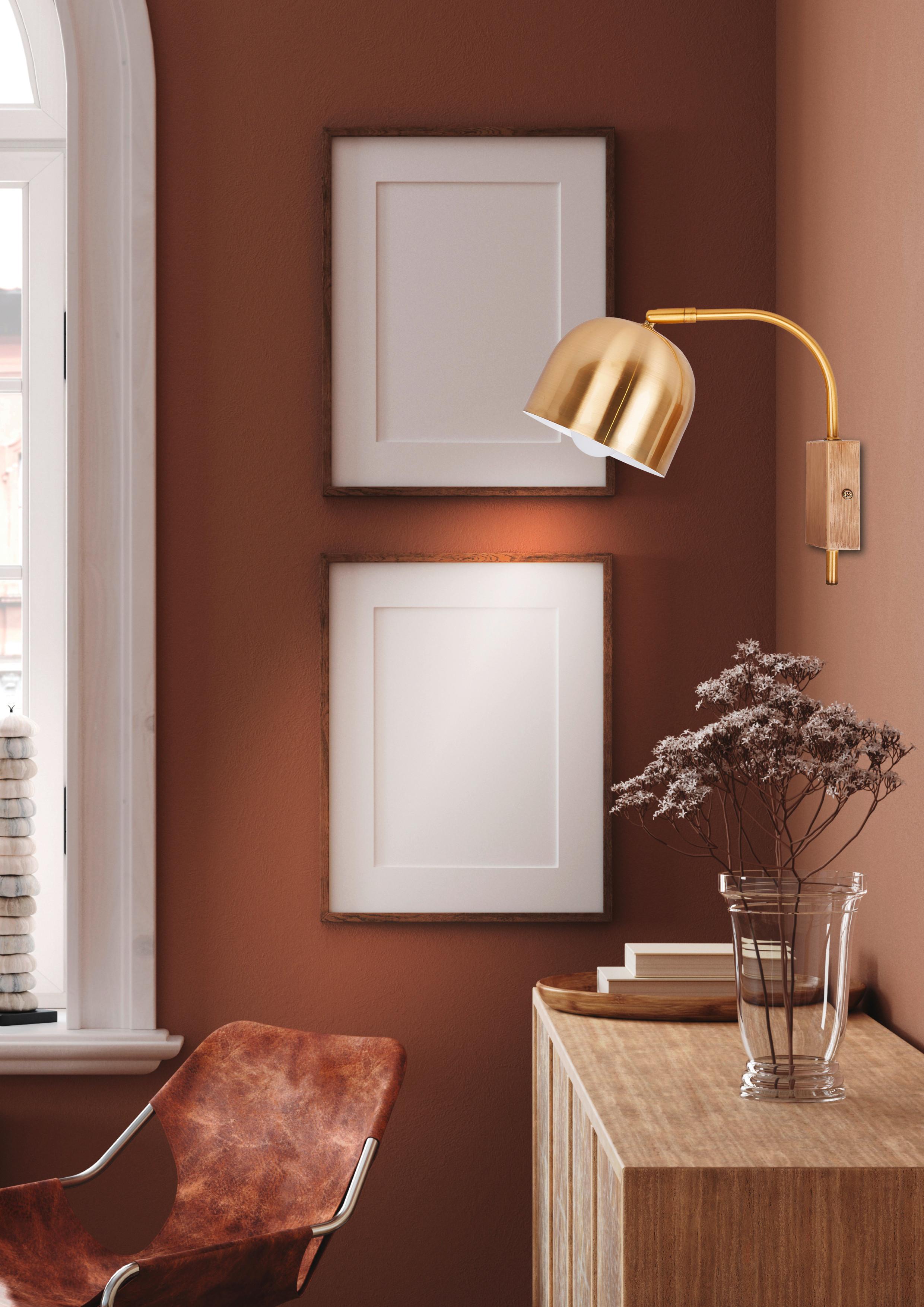 Wandleuchte 21-75475 - Goldfarben, Basics, Metall (12/27/22cm)