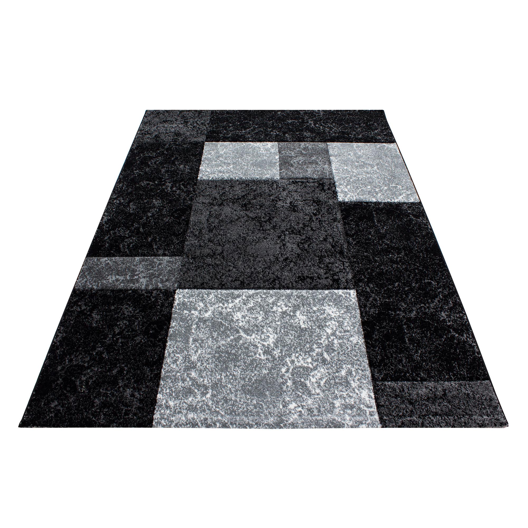 Teppich Läufer Schwarz Hawaii 80x300 cm - Schwarz, KONVENTIONELL, Textil (80/300cm)