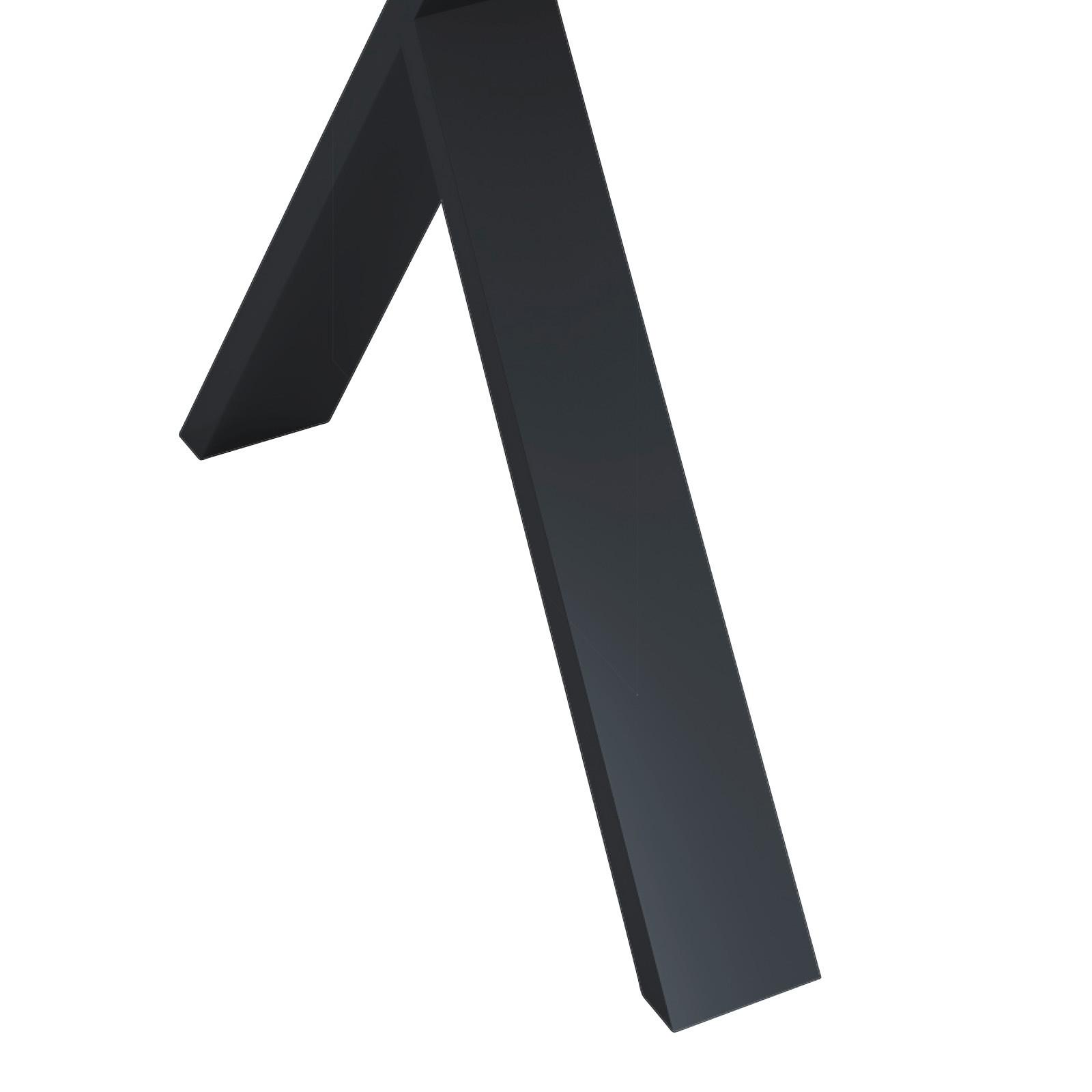 Schreibtisch Lona Weiß B: 80 cm - Schwarz/Weiß, MODERN, Holzwerkstoff/Metall (140/80/76cm) - MID.YOU