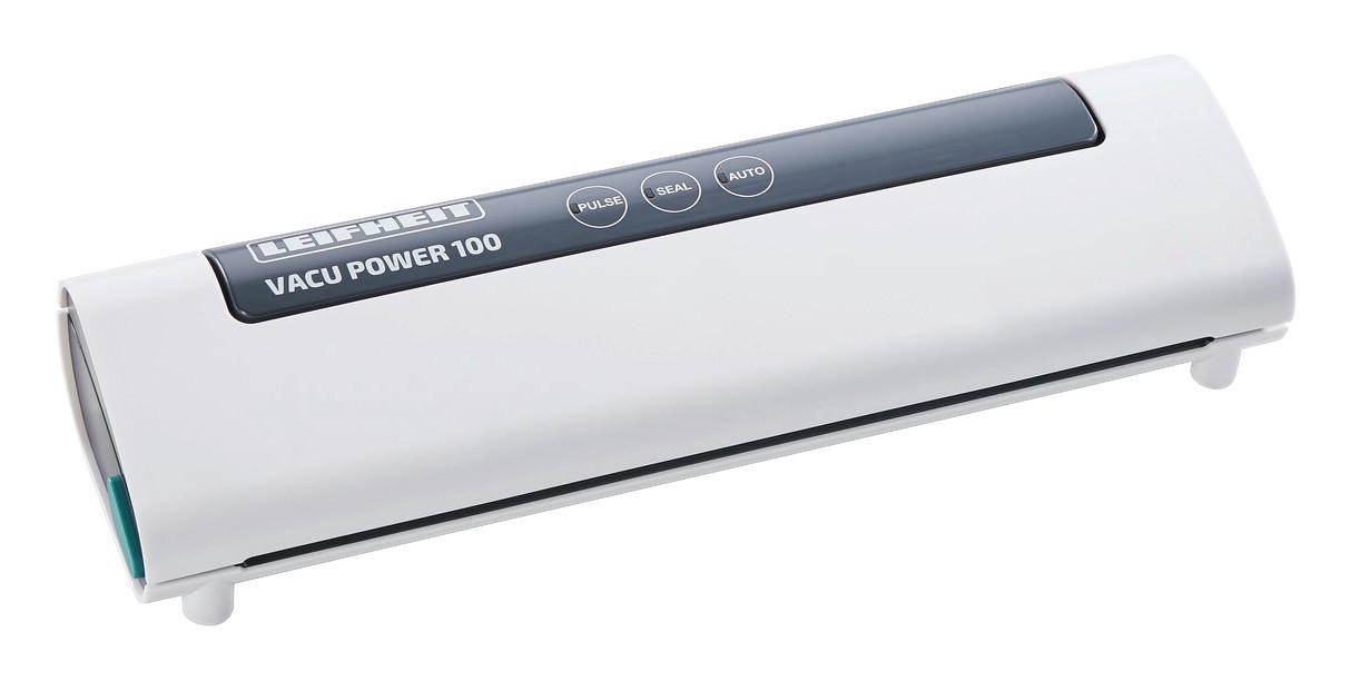 Vakuumiergerät Vacu Power 100 inkl. Vakuumierbeutel, 4l/Min - Weiß, KONVENTIONELL, Kunststoff (36/10/6,5cm) - Leifheit
