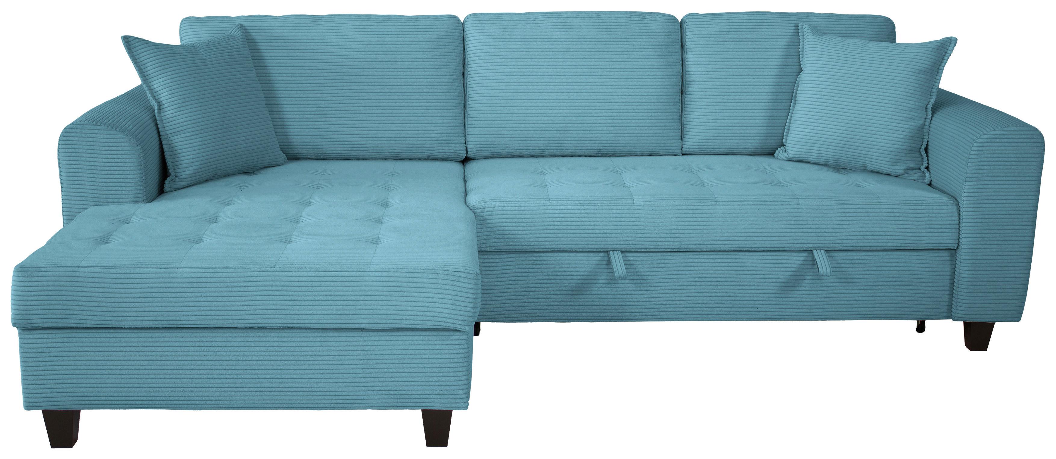 Ecksofa Moritz Hellblau S: ca. 155x265 cm - Hellblau, Trend, Textil (155/265cm)