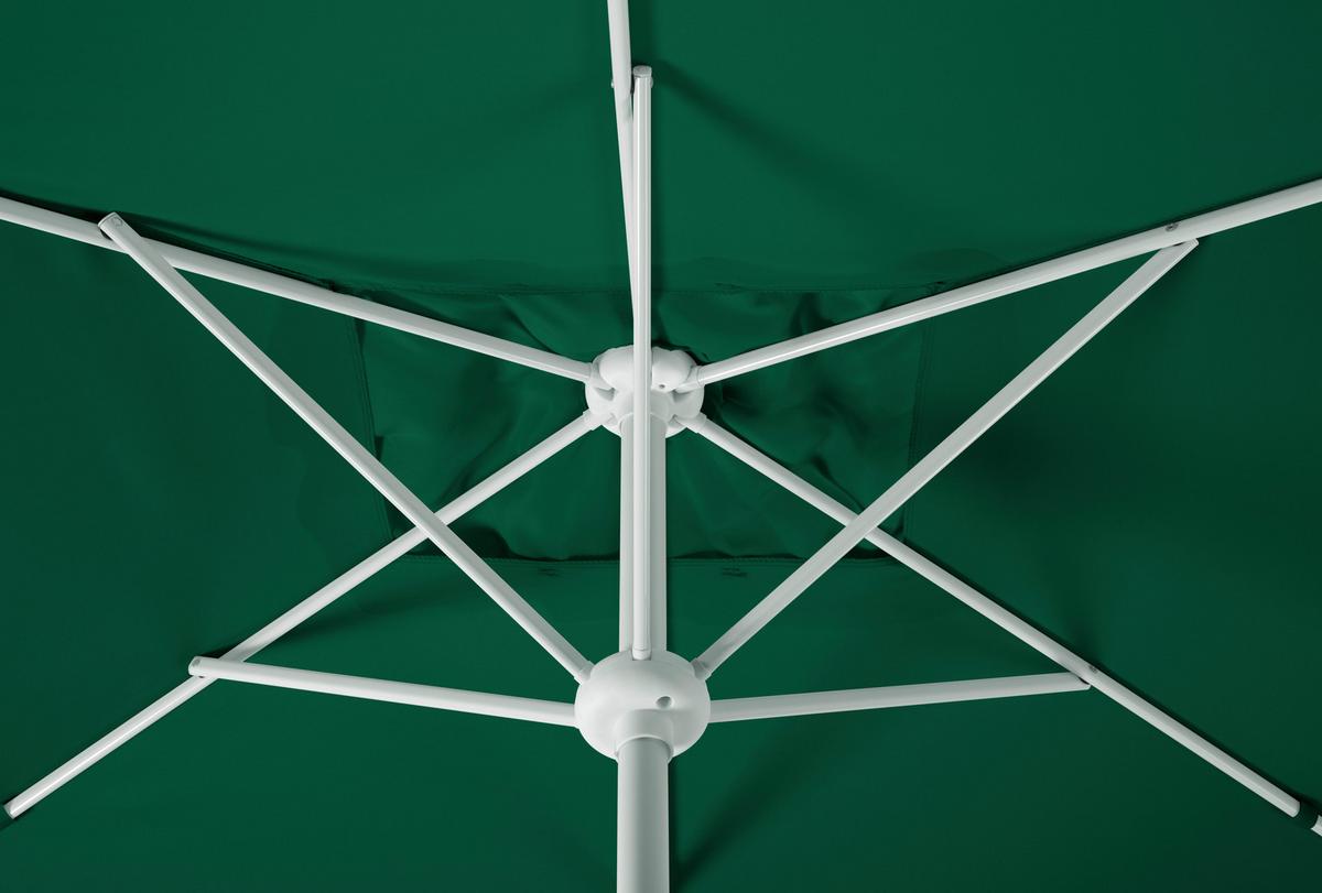 Sonnenschirm Oslo Bht: 200x250x300 Cm Grün - Weiß/Grün, Basics, Textil/Metall (200/250/300cm) - Schneider