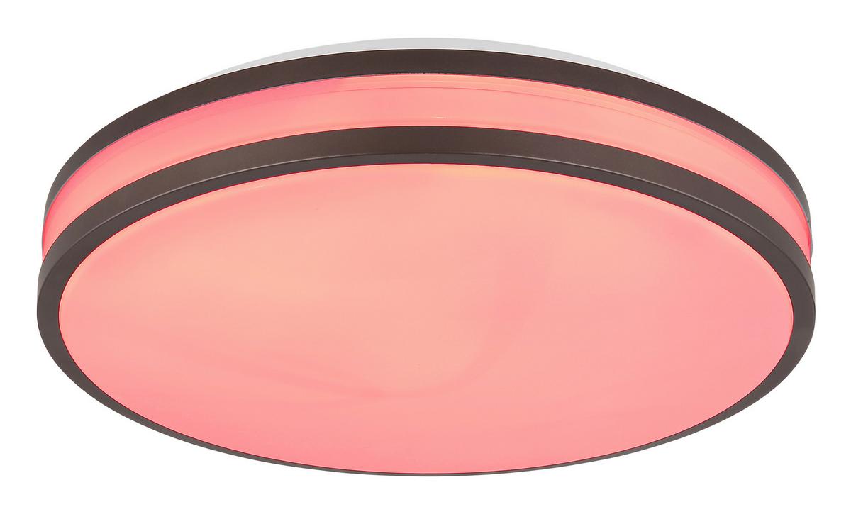 Led-deckenleuchte 41266-18 - Weiß/Cappuccino, KONVENTIONELL, Kunststoff/Metall (34/7cm) - Globo