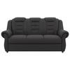 3-sitzer-sofa Boston Schwarz Lederlook - Schwarz, KONVENTIONELL, Textil (196/102/101cm) - Livetastic