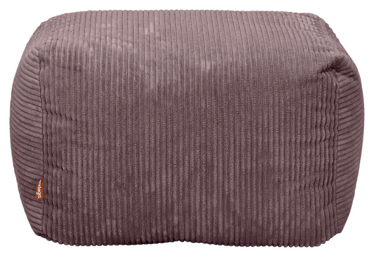 Sitzsack Cubi Cord rosa, Indoor, B: 60cm - Rosa, Basics, Textil (60/40/50cm)