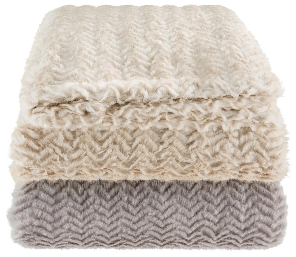 KUSCHELDECKE OTTAWA - Beige, MODERN, Textil (140/190cm) - Luca Bessoni