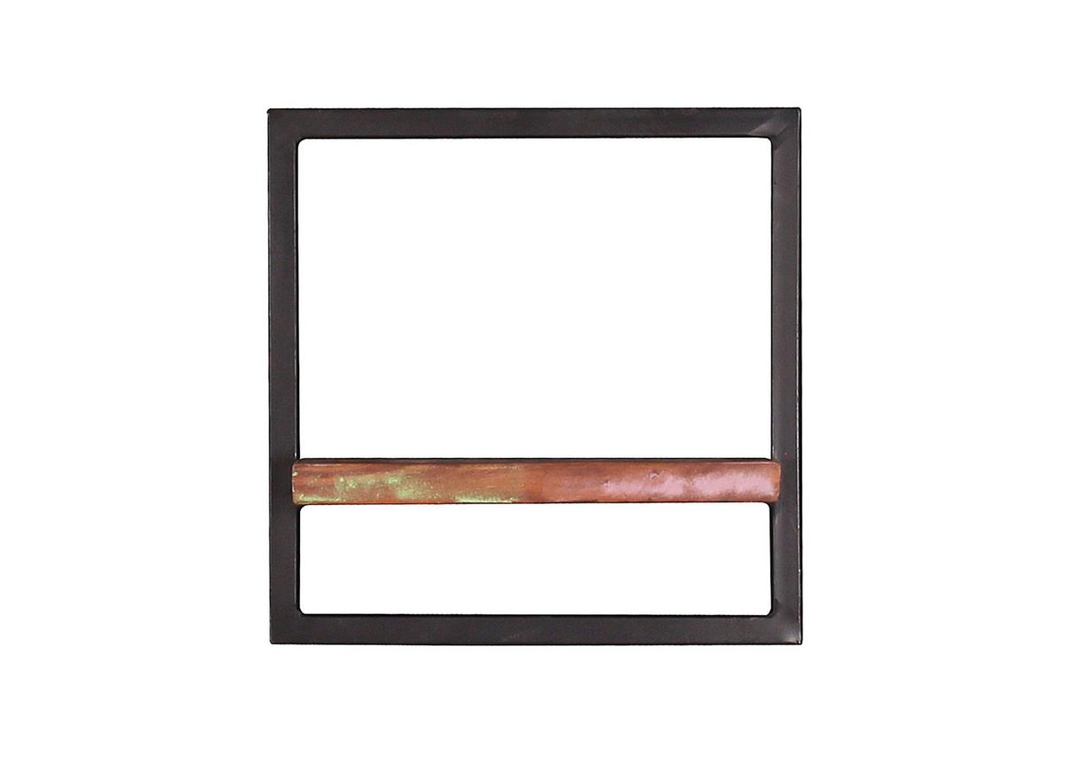 Wandregal Multicolor/Schwarz - Multicolor/Schwarz, Design, Holz/Metall (35/35/25cm) - MID.YOU