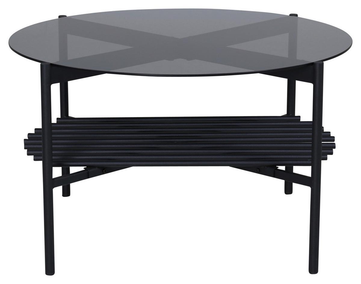 Couchtisch Von Staf - Schwarz, Design, Glas/Metall (80/80/45cm) - Livetastic