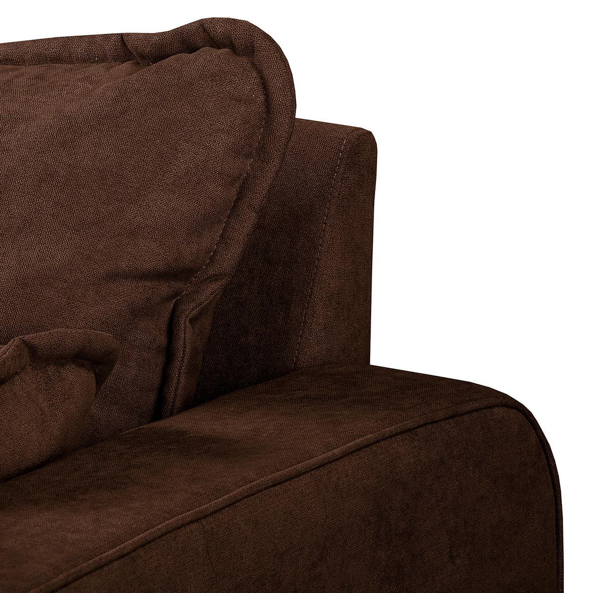 Ecksofa Beata Braun S: 230x150 cm - Wengefarben/Braun, Design, Textil (230/150cm) - Livetastic