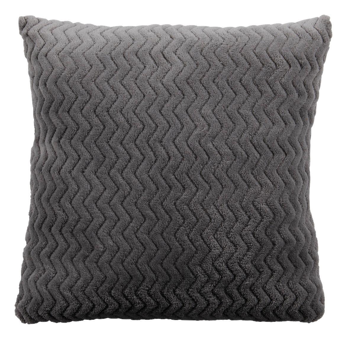 Zierkissen Talisha 40x40 cm Polyester Grau mit Zipp - Grau, MODERN, Textil (40/40cm) - Luca Bessoni