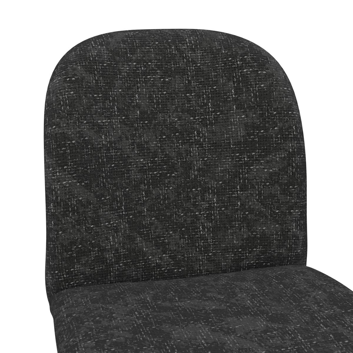Stuhl grau/Metallbeine Ulmo 47/91/61 cm - Dunkelgrau/Schwarz, MODERN, Textil/Metall (47/91/61cm)