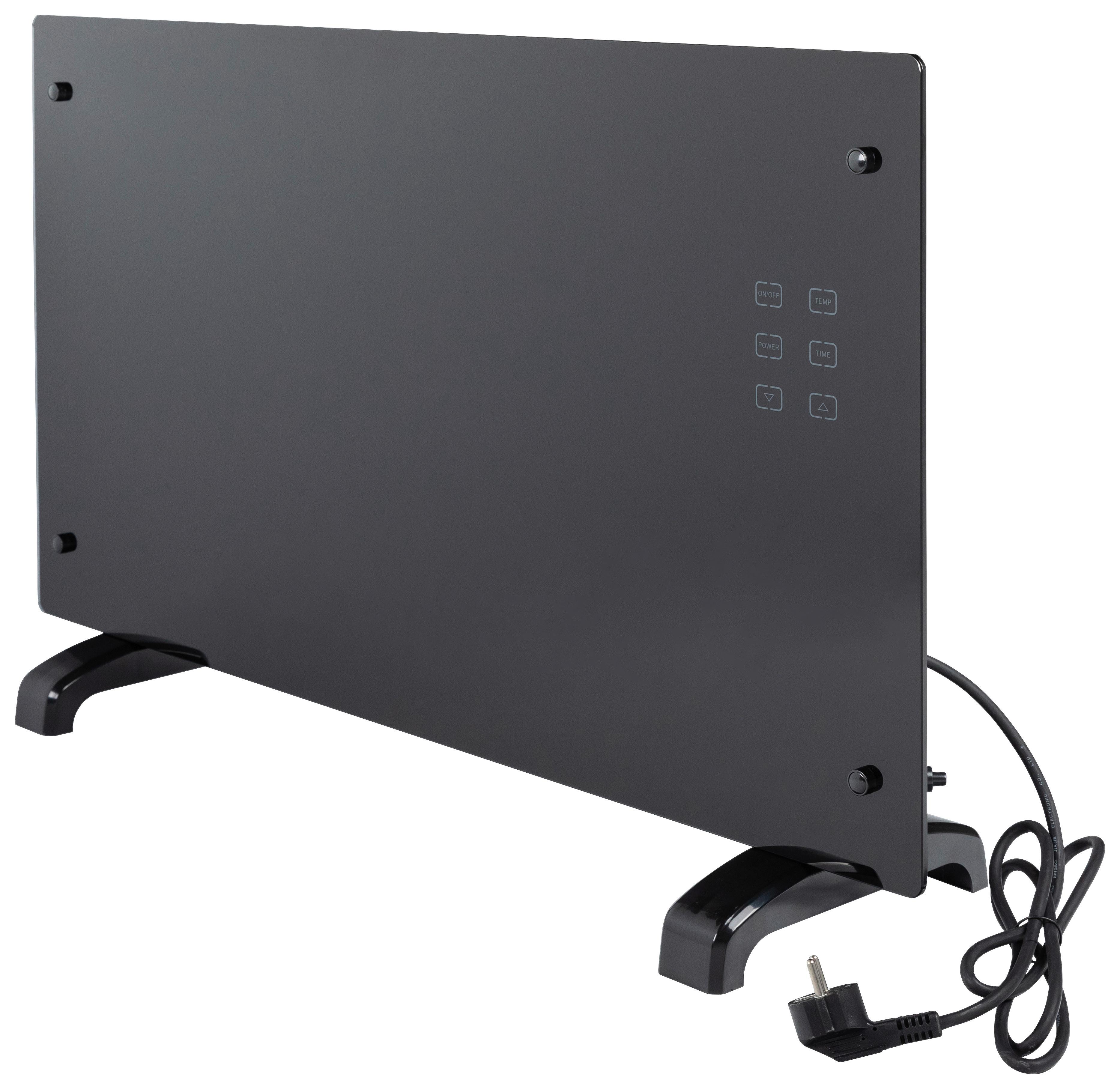 Infrarot Heizung 2000 W Glas 88x51 cm inkl. Fernbedienung - Schwarz, Basics, Glas (88/51/12cm)