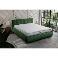 Polsterbett Mit Lattenrost Lacjo Grün 180x200 Cm - Beige/Schwarz, LIFESTYLE, Holz/Holzwerkstoff (180/200cm) - Livetastic