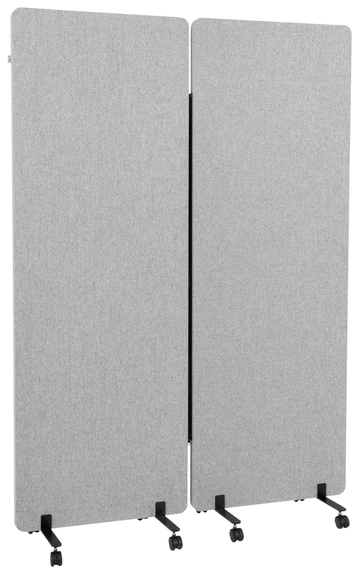 Trennwand Flexmiut - Hellgrau, Basics, Kunststoff/Textil (60/177/35cm) - MID.YOU