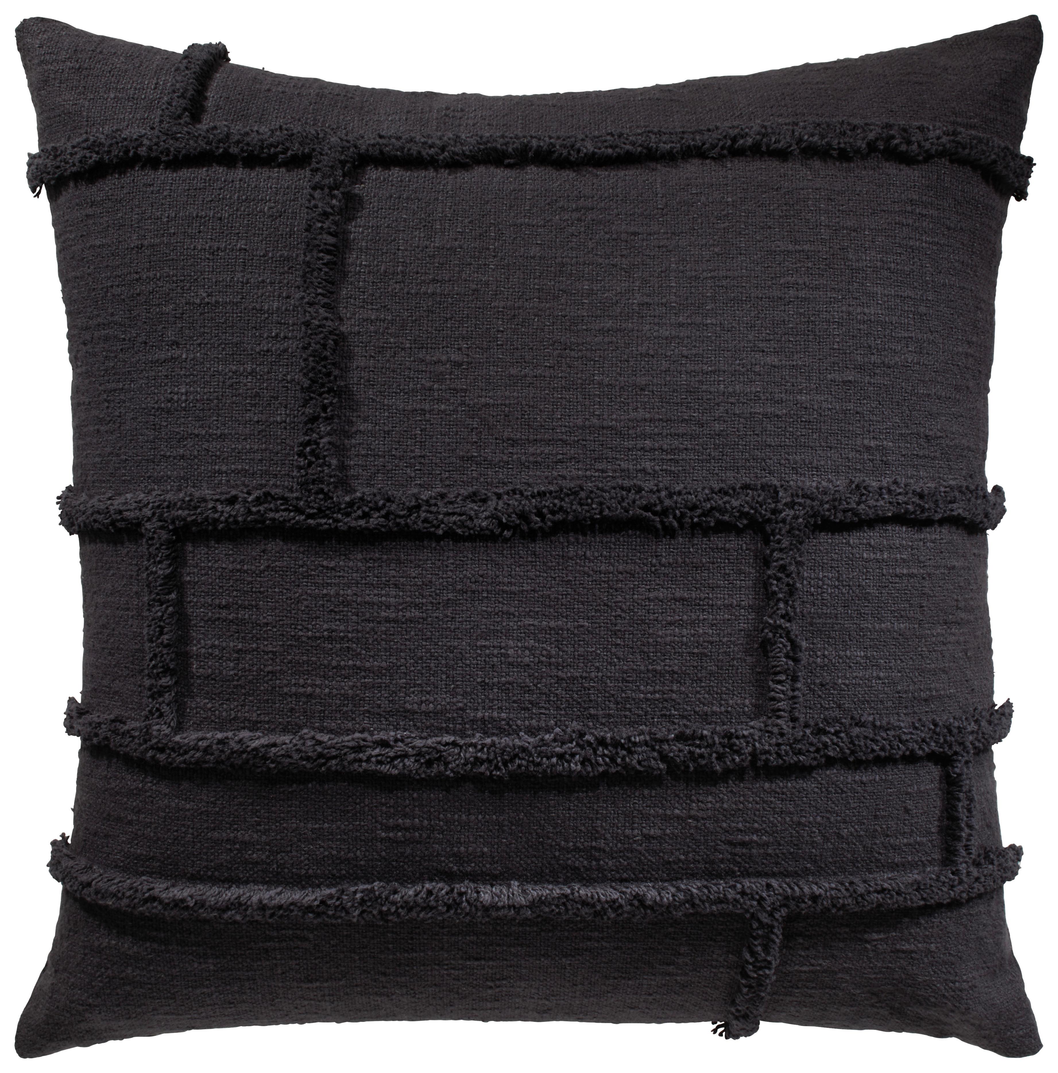 Dekorační Polštář Brigg, Š/d: 45/45cm - černá, Moderní, textil (45/45cm) - Premium Living