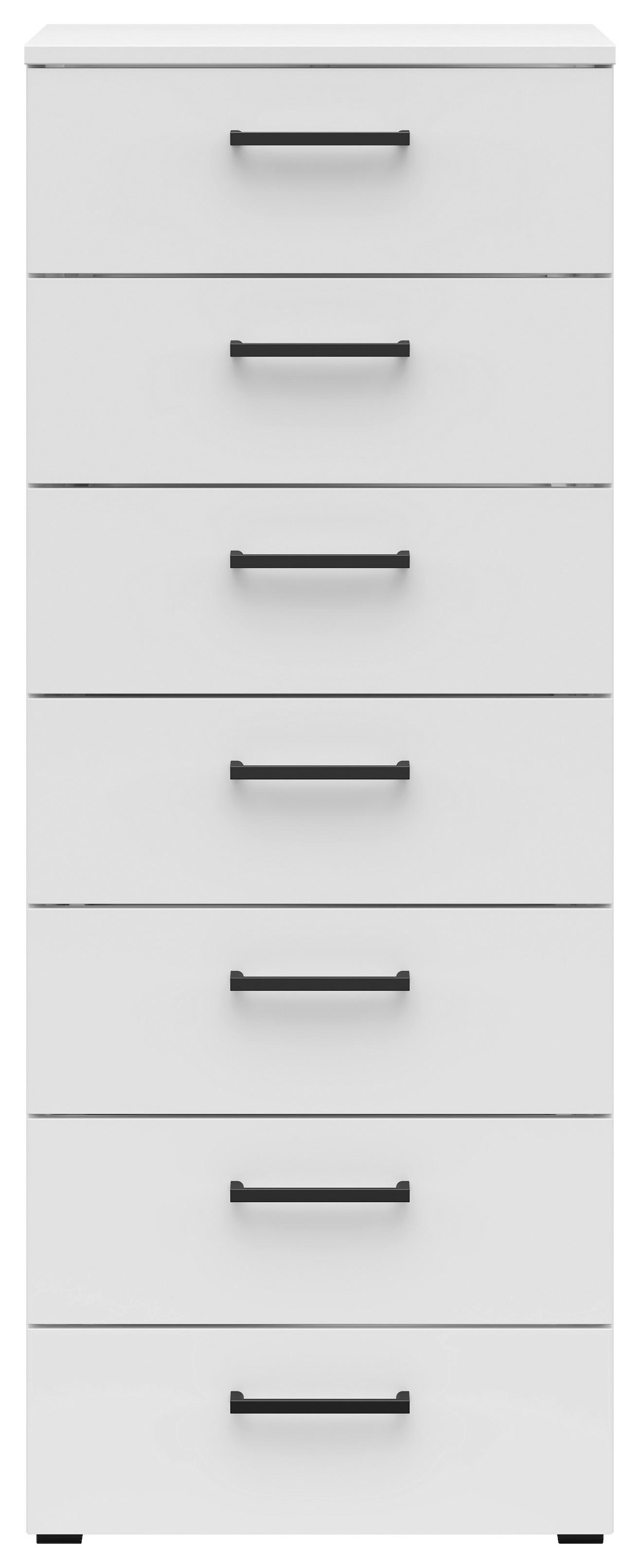 Komód Cabinet - fehér, Modern, faalapú anyag (45/115/40cm)
