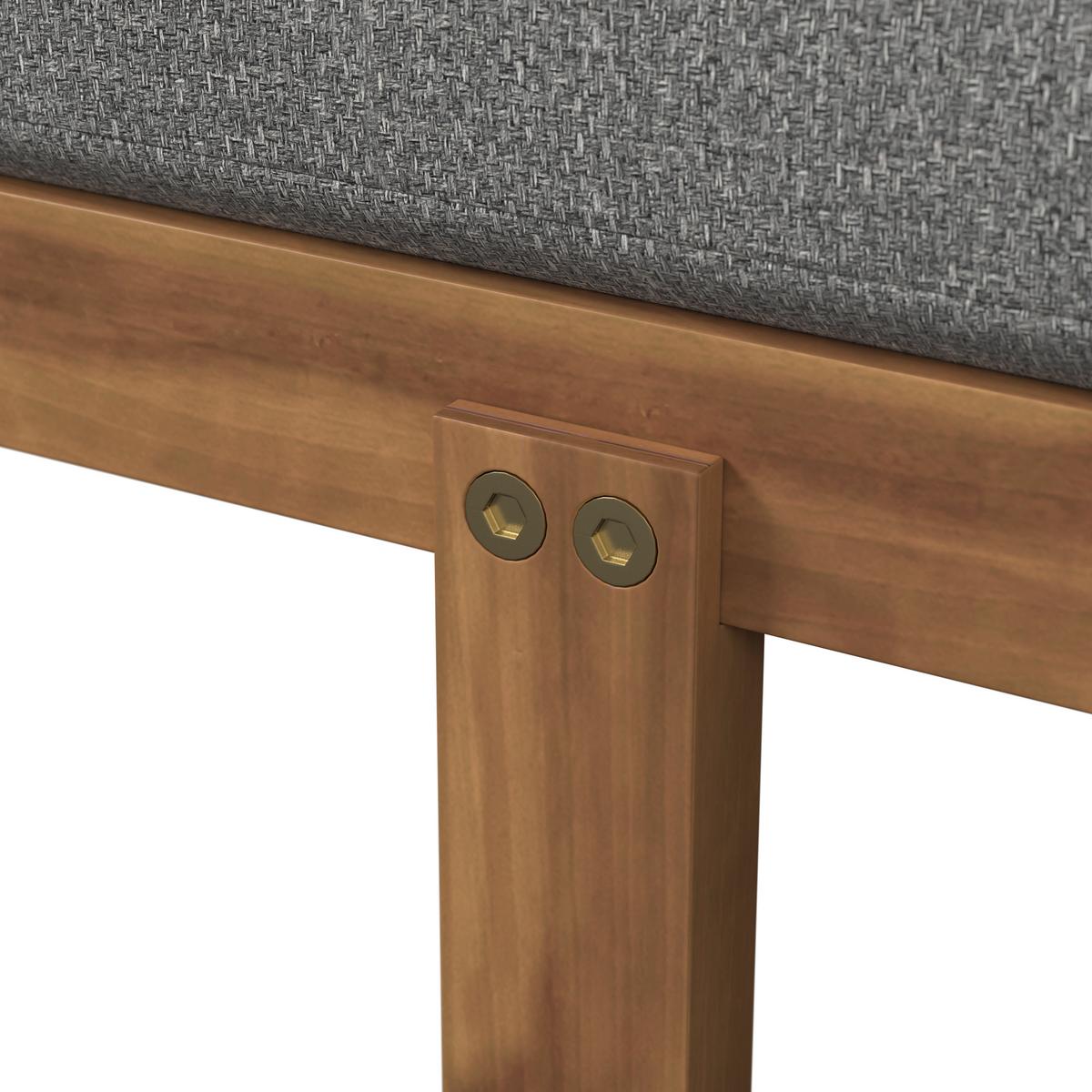 ZÁHRADNÁ POSTEĽ PIA - farba akácie/sivá, Modern, drevo/textil (138cm) - Bessagi Garden