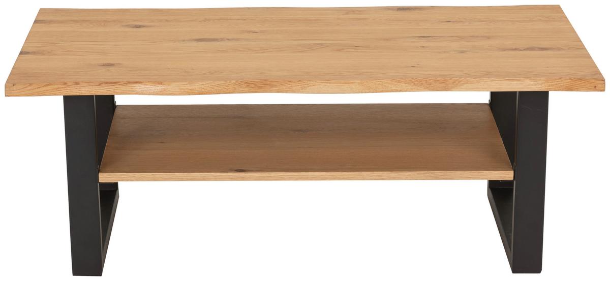Dohányzóasztal Dalian - natúr színű/fekete, Modern, faalapú anyag/fa (120/42/65cm)