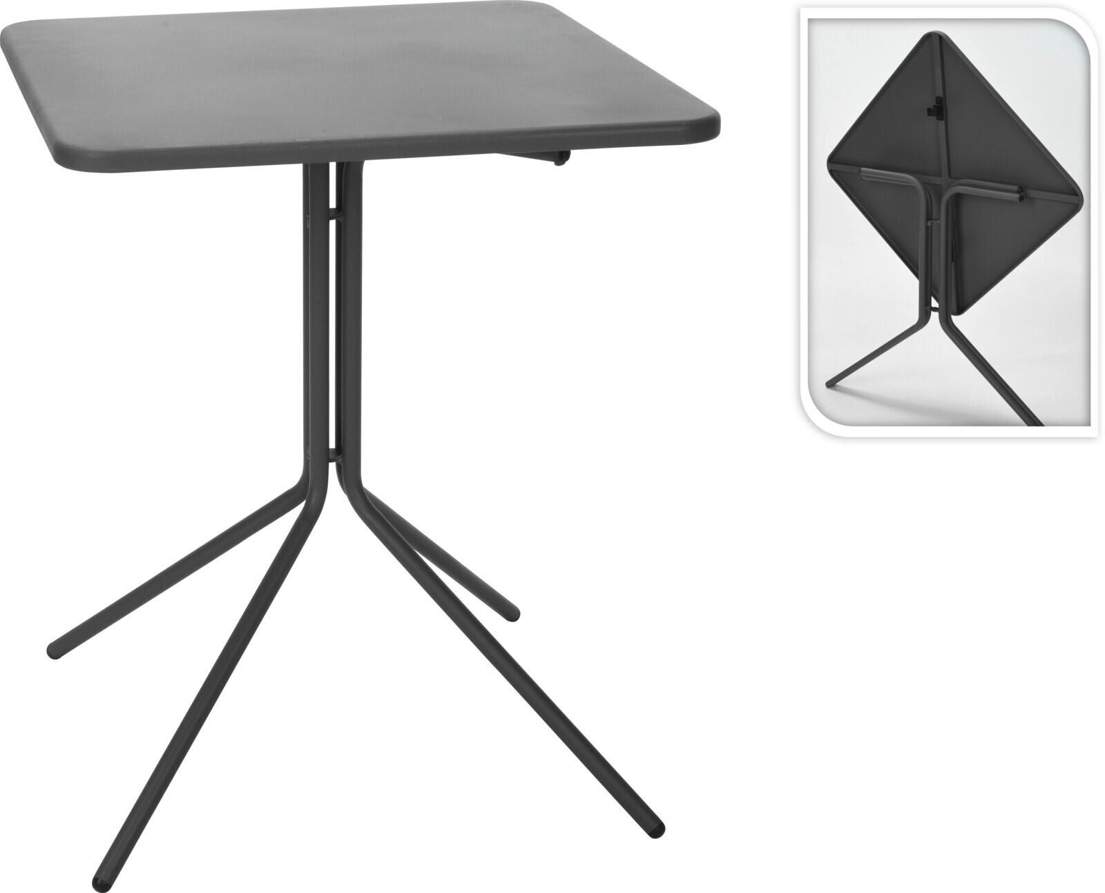 Gartentisch Klappbar Severin Stahl L: 58 Cm - Dunkelgrau, Basics, Metall (58/58/70cm)