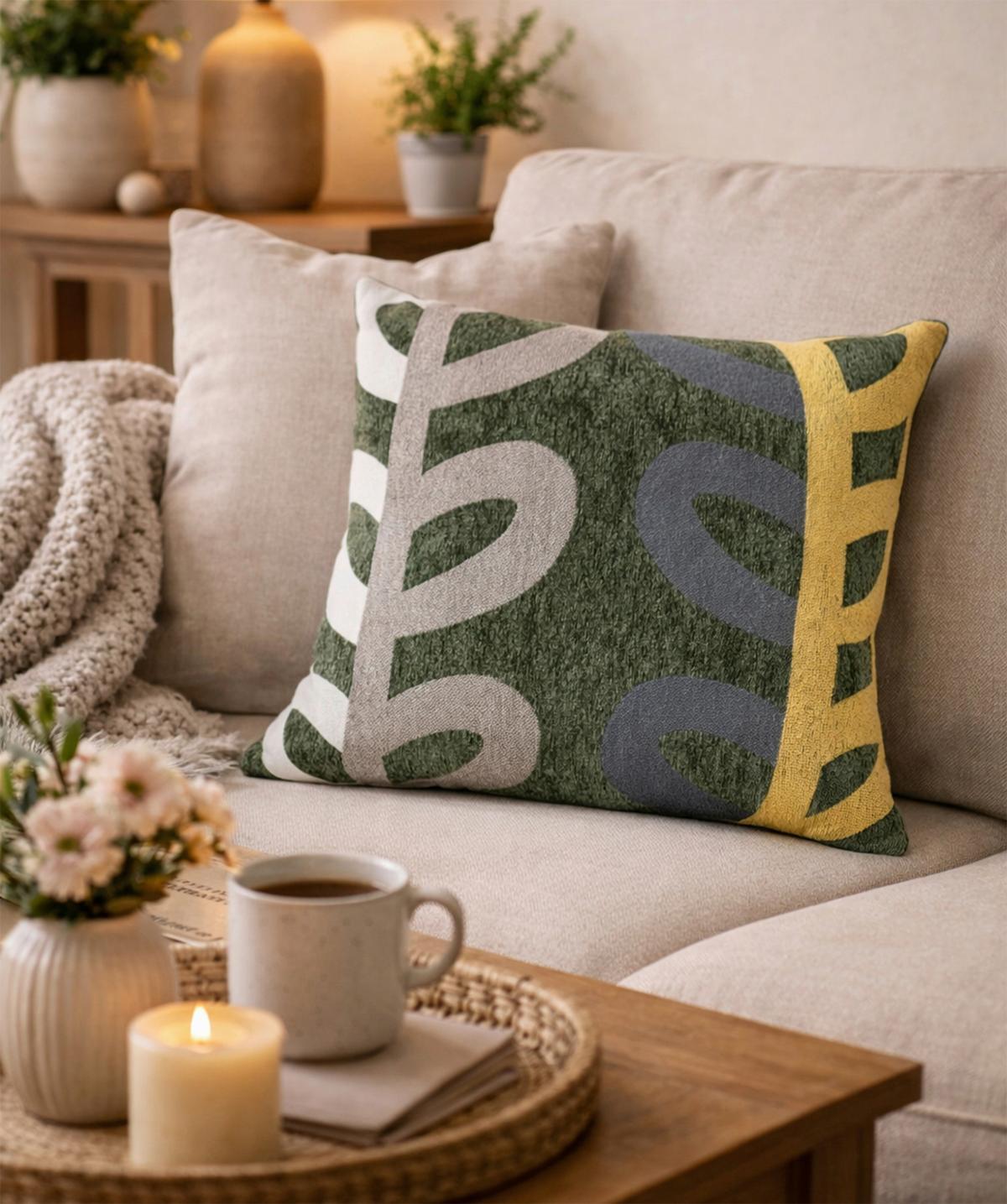 ZIERKISSEN BECKY - Grün, MODERN, Textil (45/45cm) - Luca Bessoni