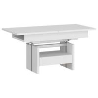 Couchtisch Cortado weiß, B: 110-150cm - Weiß, MODERN, Holzwerkstoff (110-150/56-72/65cm) - Modern Living