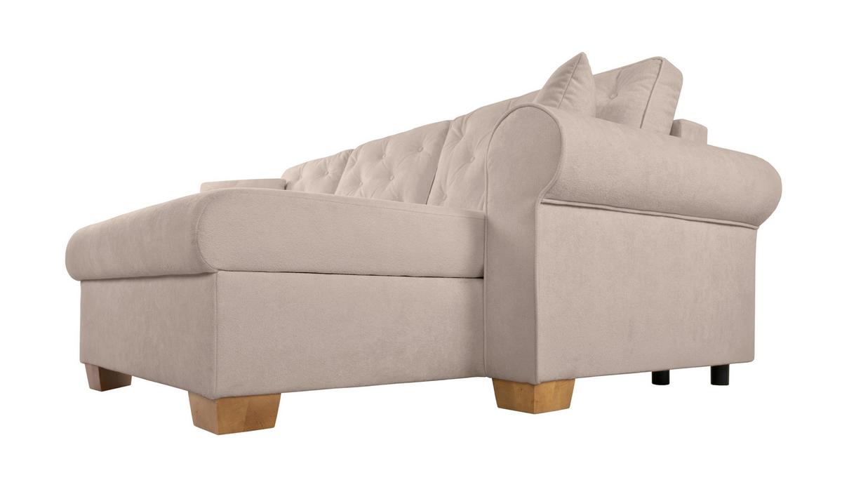 Ecksofa Arles, Taupe 15 S: 266x161 Cm - Taupe/Buchefarben, Design, Textil (266/161cm) - MID.YOU