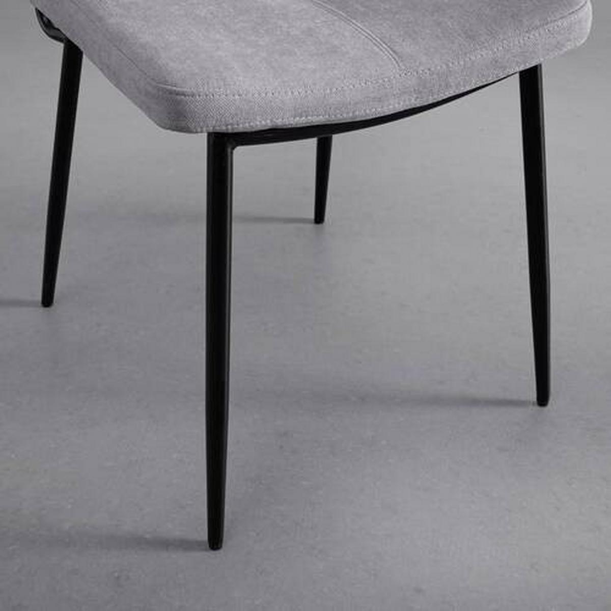 židle NETA svetlěšedá - černá/světle šedá, Moderní, kov/dřevo (45/82/59cm) - Bessagi Home