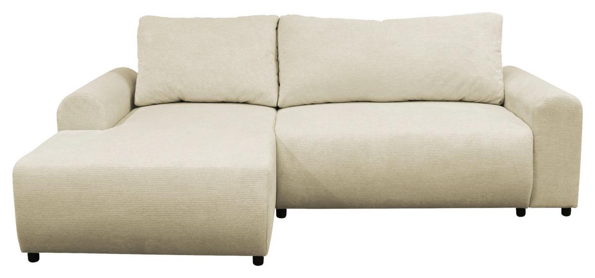 Ecksofa Velo Beige S: 160x250 Cm - Beige/Schwarz, Design, Textil (160/250cm) - MID.YOU