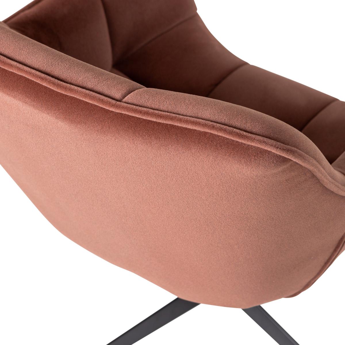 SESSEL Wibo Braun/Rot B: 71cm - Rot/Braun, MODERN, Textil/Metall (71/94/83cm) - Livetastic