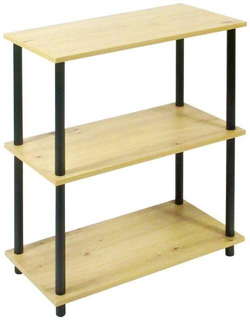 Regal Timilli 60 cm Naturfarben / Schwarz - Schwarz/Naturfarben, MODERN, Holzwerkstoff/Metall (60/76/30cm)