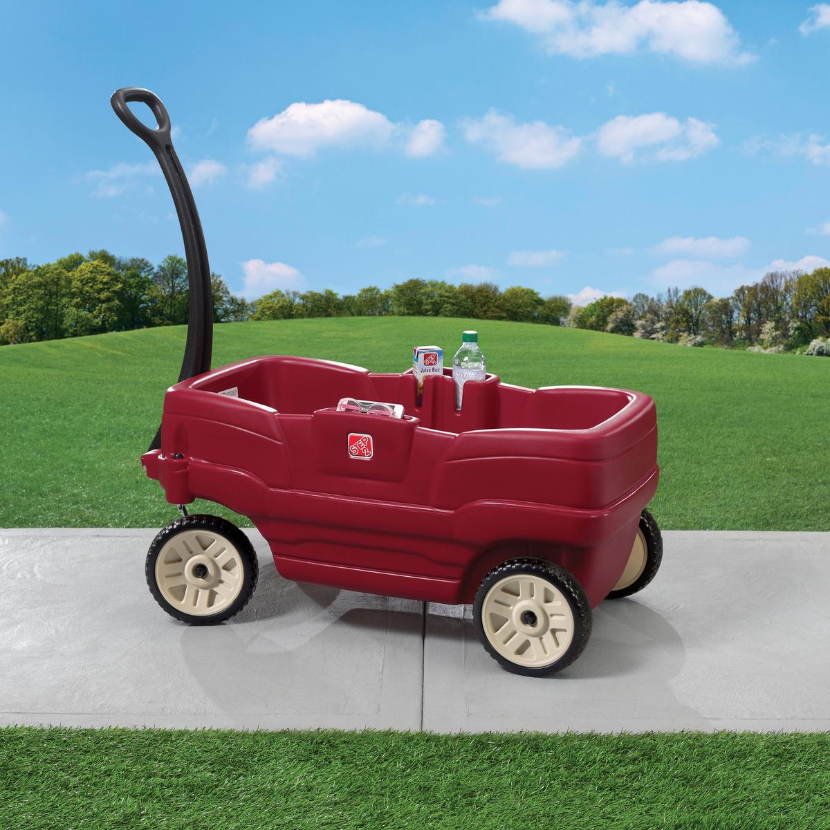 Bollerwagen 890999 - Rot, KONVENTIONELL, Kunststoff (104,1/50,8/99,1cm) - Ambia Garden