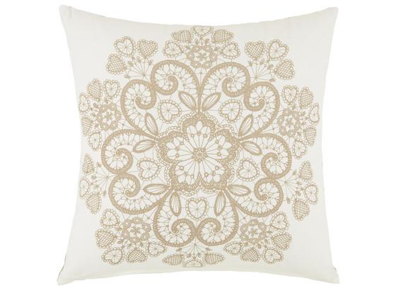 Polštář Ozdobný Louise - bílá/šedohnědá, Romantický / Rustikální, textil (45/45cm) - Mömax modern living Polštář Ozdobný Louise - bílá/šedohnědá, Romantický / Rustikální, textil (45/45cm) - Mömax modern living