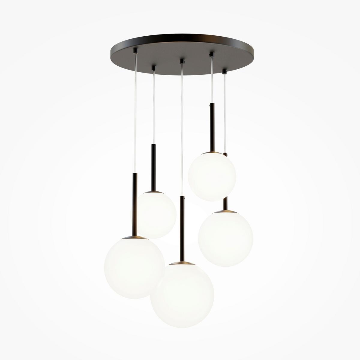 Pendelleuchte Basic Form - Schwarz/Weiß, Trend, Glas/Metall (45/180/45cm) - MAYTONI