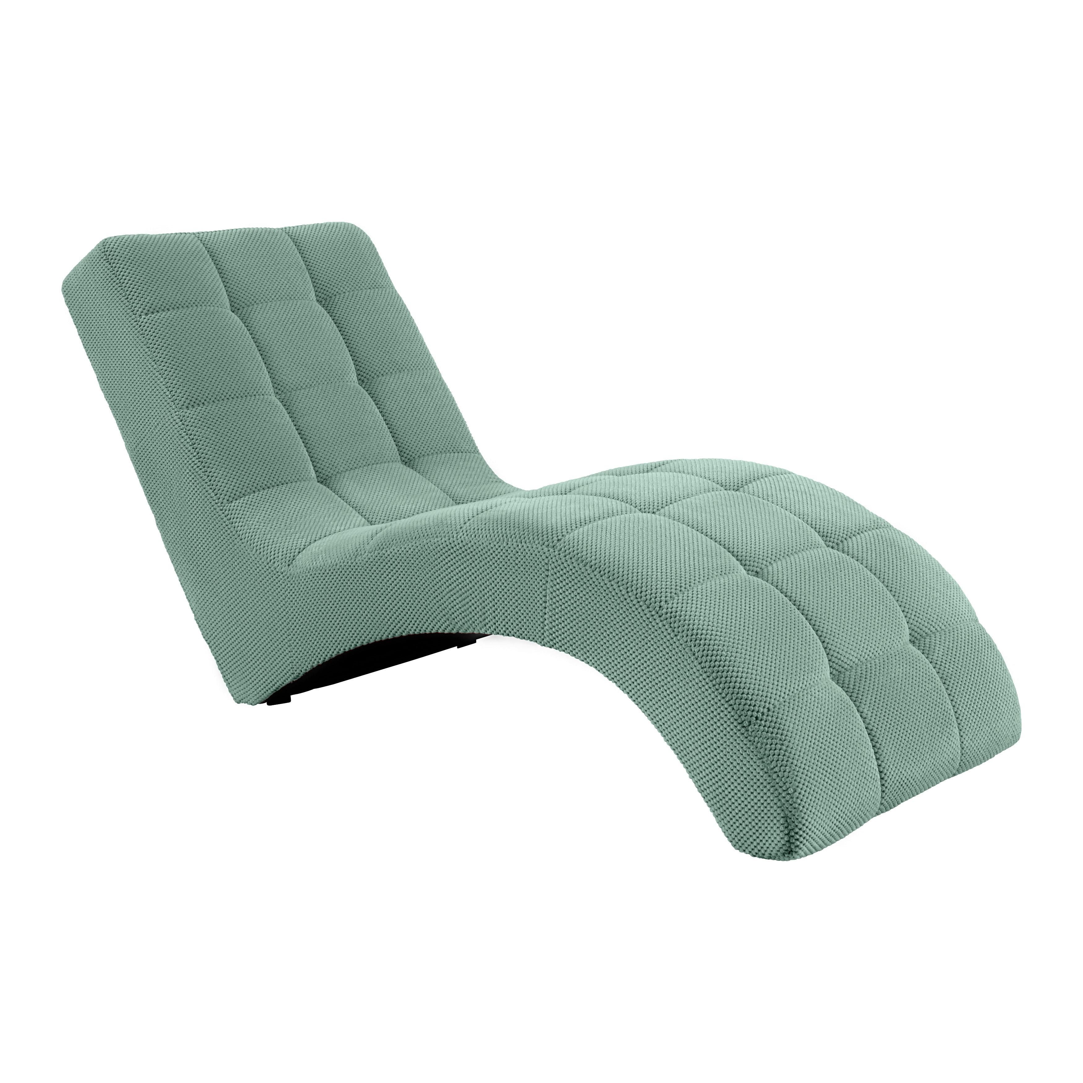 Relaxačné ležadlo LAVANDA, tyrkysová, max. 120 kg - čierna/tyrkysová, Modern, textil/plast (68/80/167cm) - Mömax