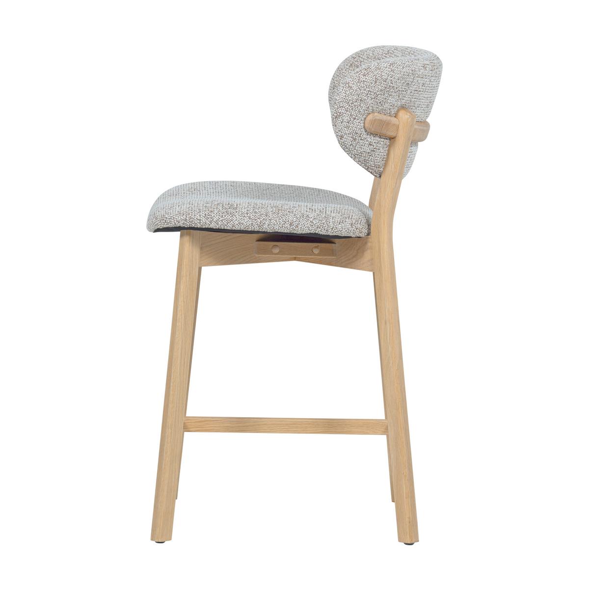 BARHOCKER Udar Naturfarben B: 51cm - Naturfarben, MODERN, Holz/Textil (51/94/58cm) - Livetastic