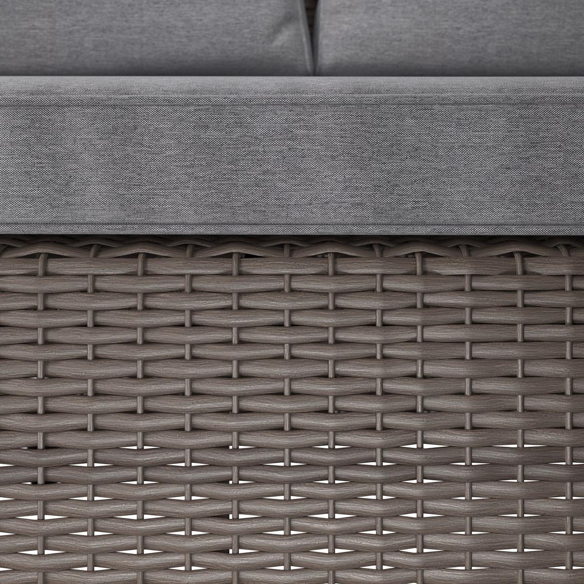 Lounge-garnitúra Porto New 6 Részes - szürke, Modern, műanyag/textil (232/175cm) - Beldano