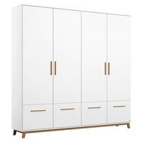 Drehtürenschrank mit Laden B: 181 cm Carlsson Weiß - Weiß, Basics, Holzwerkstoff (181/203/53cm) - Rauch Möbel
