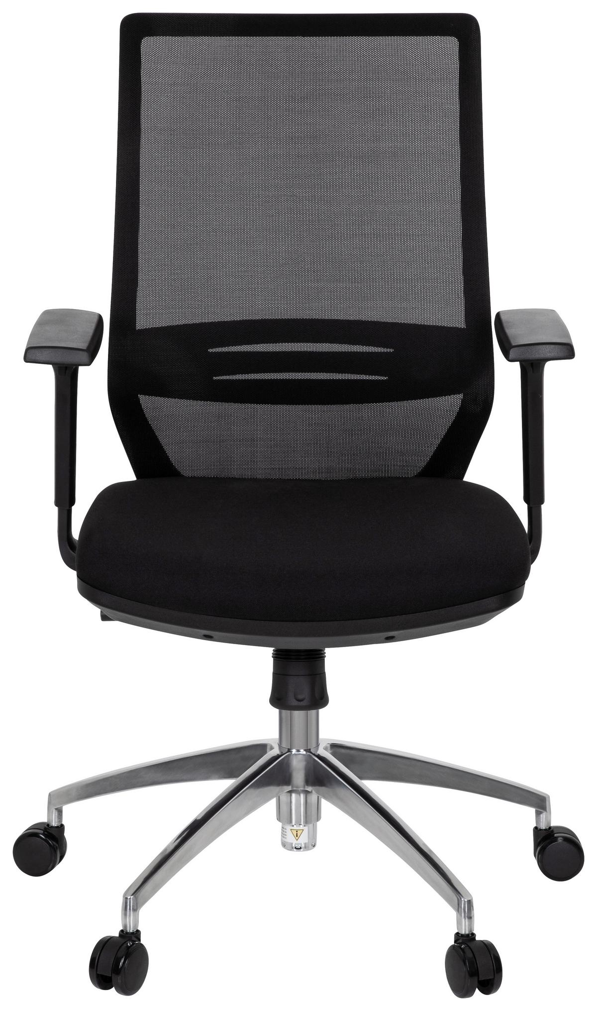 Drehstuhl Profondo Schwarz - Schwarz, MODERN, Kunststoff/Textil (60/110/61cm) - MID.YOU