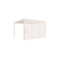 Pergola-Seitenteil 123x10 cm Weiß Aluminium - Weiß, Basics, Metall (123/235/10cm) - Gardenson