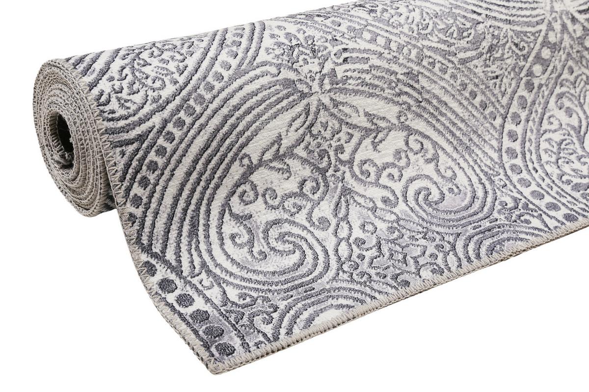Webteppich Grace Grau 190x290 cm - Grau, Design, Textil (190/290cm) - WECON HOME