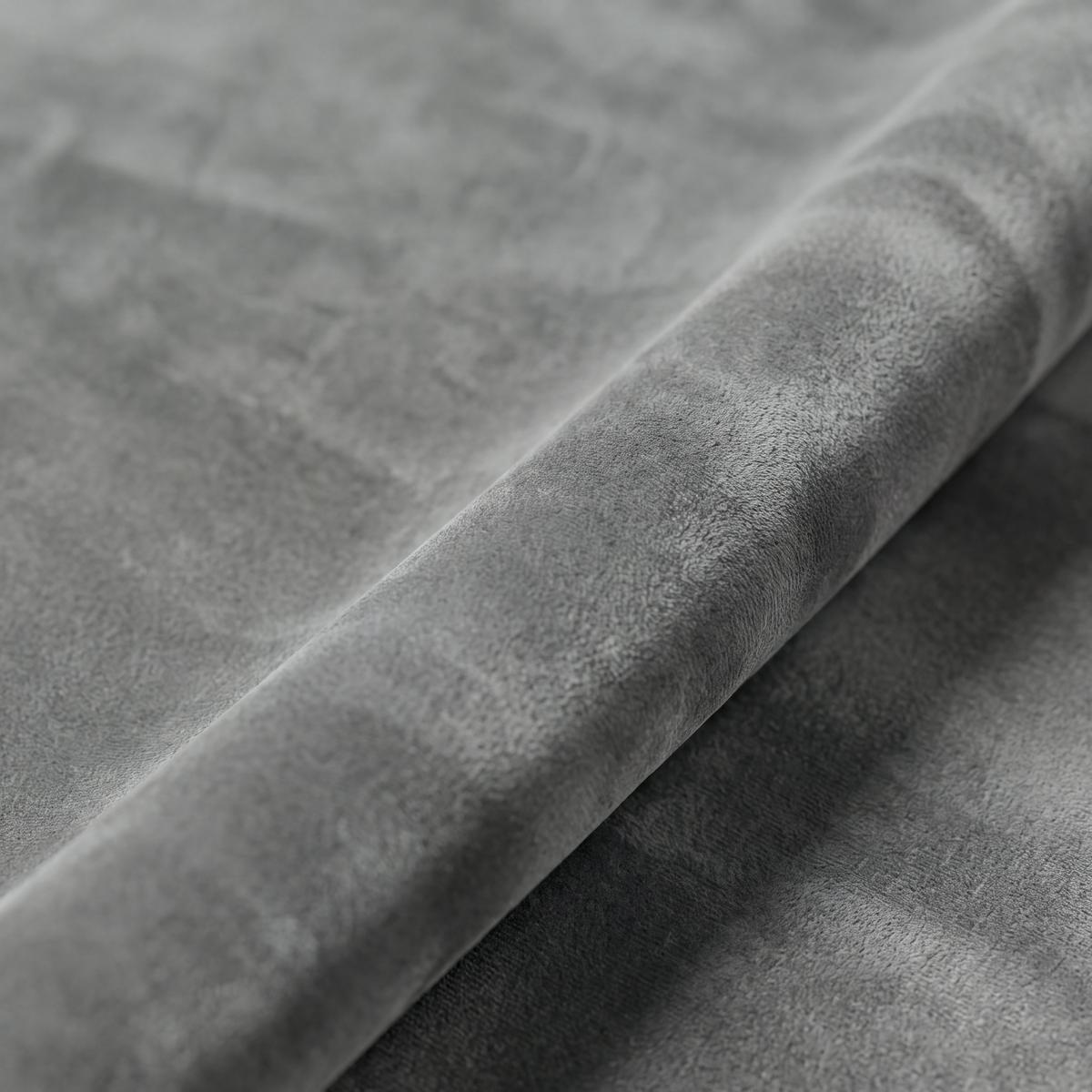 Vierfußstuhl Vicky Grau gepolstert, Samt - Schwarz/Grau, MODERN, Textil/Metall (57/86/61cm)