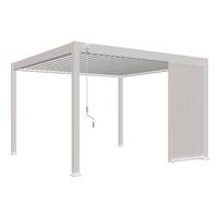 Pavillon-seitenteil 123x235cm Wetterfest - Weiß, Basics, Metall (123/235/10cm) - Gardenson