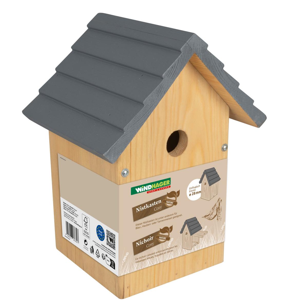 Nistkasten Cosy, Kiefer - Kieferfarben, Basics, Holz (20/27/17cm) - Windhager