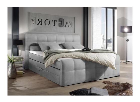 Boxspringbett 180 x 200 cm in Grau