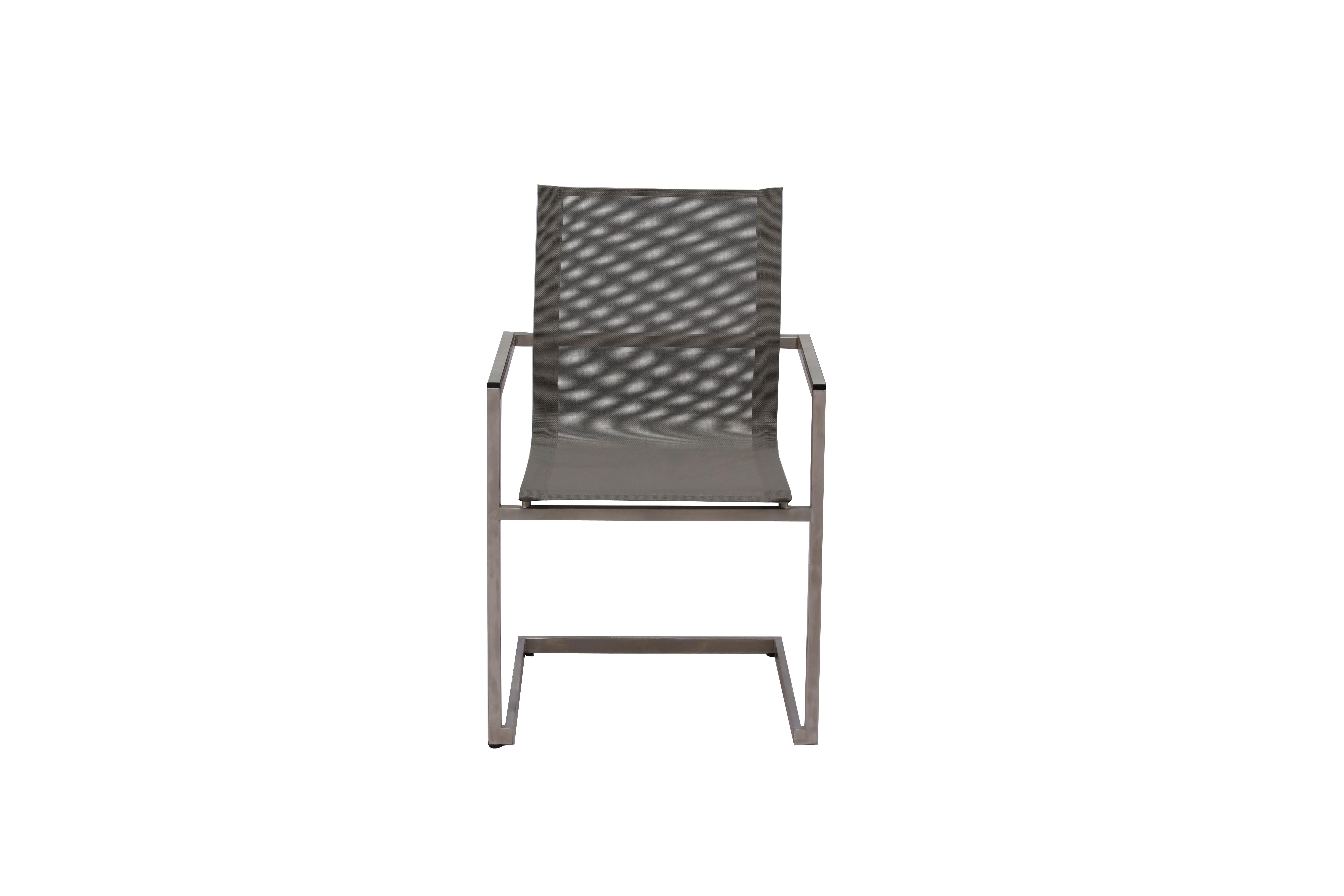 Gartensessel-Set 4-Tlg Sienna Metall/Kunststoff - Taupe/Silberfarben, Basics, Kunststoff/Metall (80/120/120cm) - Gardenson
