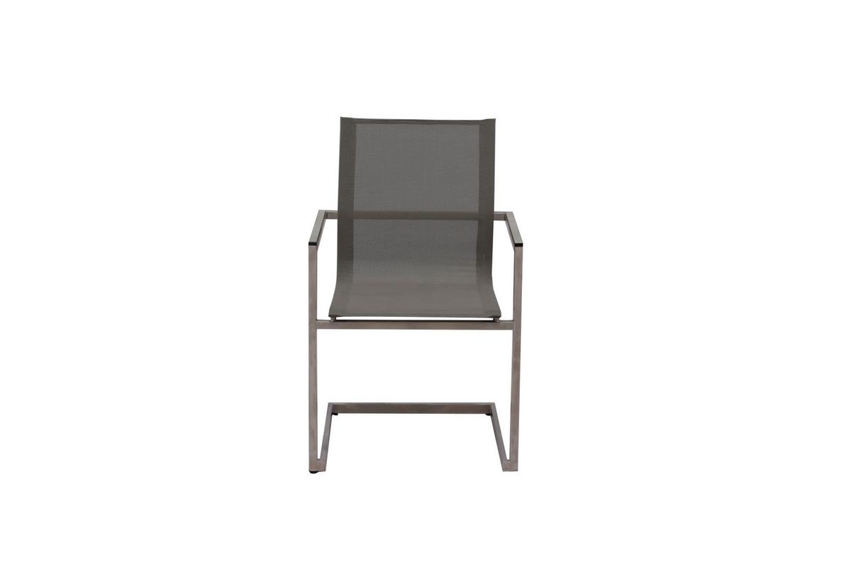 Gartensessel-Set 4-Tlg Sienna Metall/Kunststoff - Taupe/Silberfarben, Basics, Kunststoff/Metall (80/120/120cm) - Gardenson