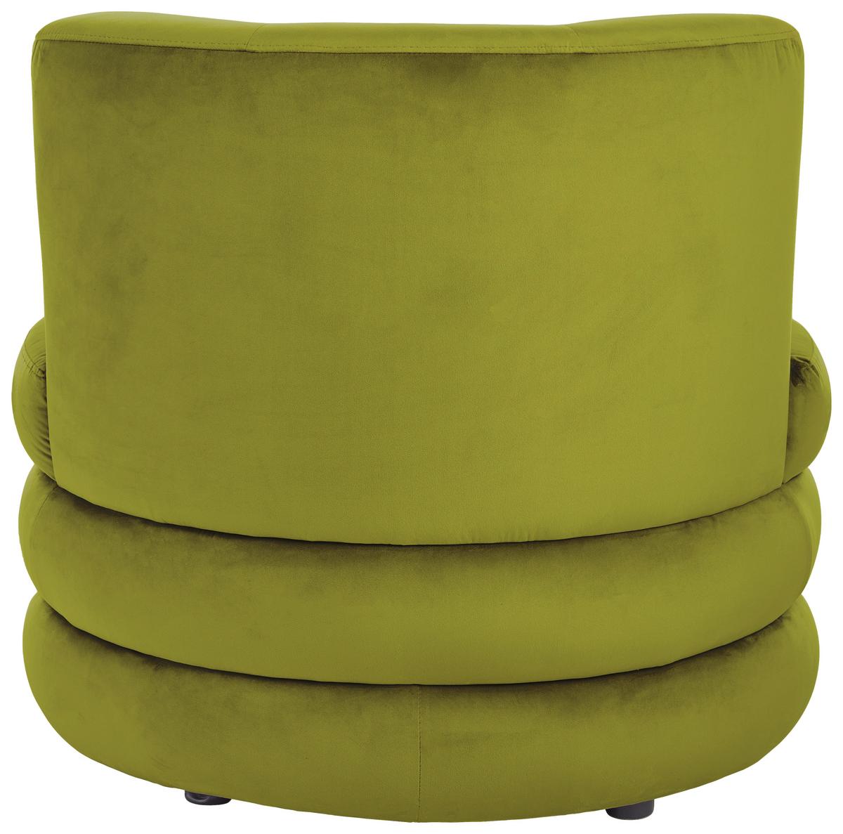 Designsessel Magari - Edelstahlfarben/Olivgrün, Trend, Textil (90/82/85cm) - Livetastic