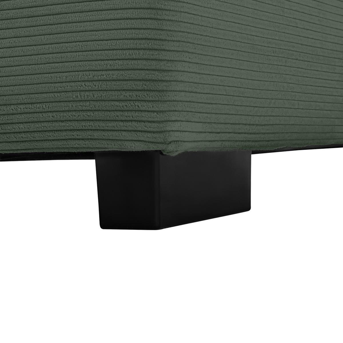 Rohová sedačka PEDRO, pravá, světle zelená - černá/světle zelená, Moderní, textil/plast (300/190cm) - Mömax
