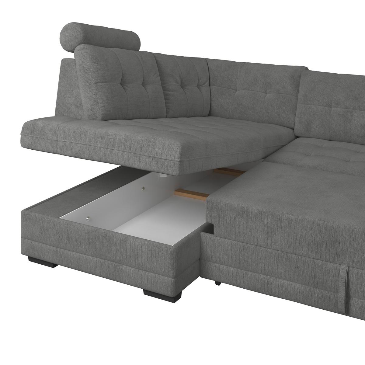 Ecksofa mit Schlaffunktion Falco new Braun 183x251 cm - Schwarz/Braun, KONVENTIONELL, Textil (183/251cm) - Ondega