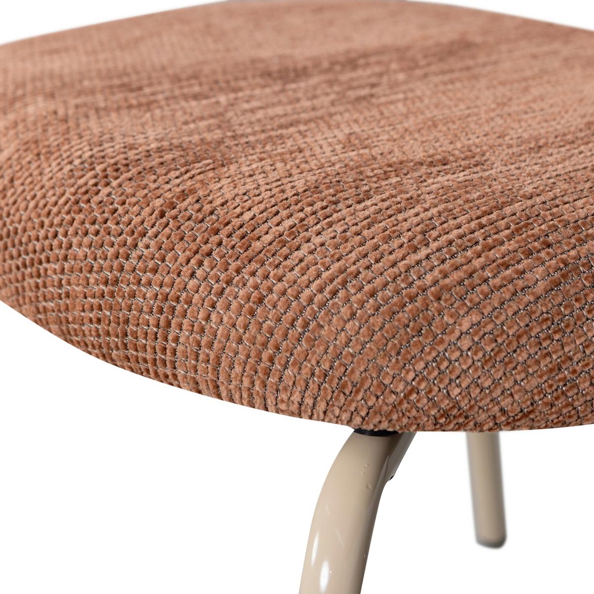 Stuhl-Set Travis Braun/Beige B: 48cm - Beige/Braun, MODERN, Textil/Metall (48/75/53cm) - Livetastic